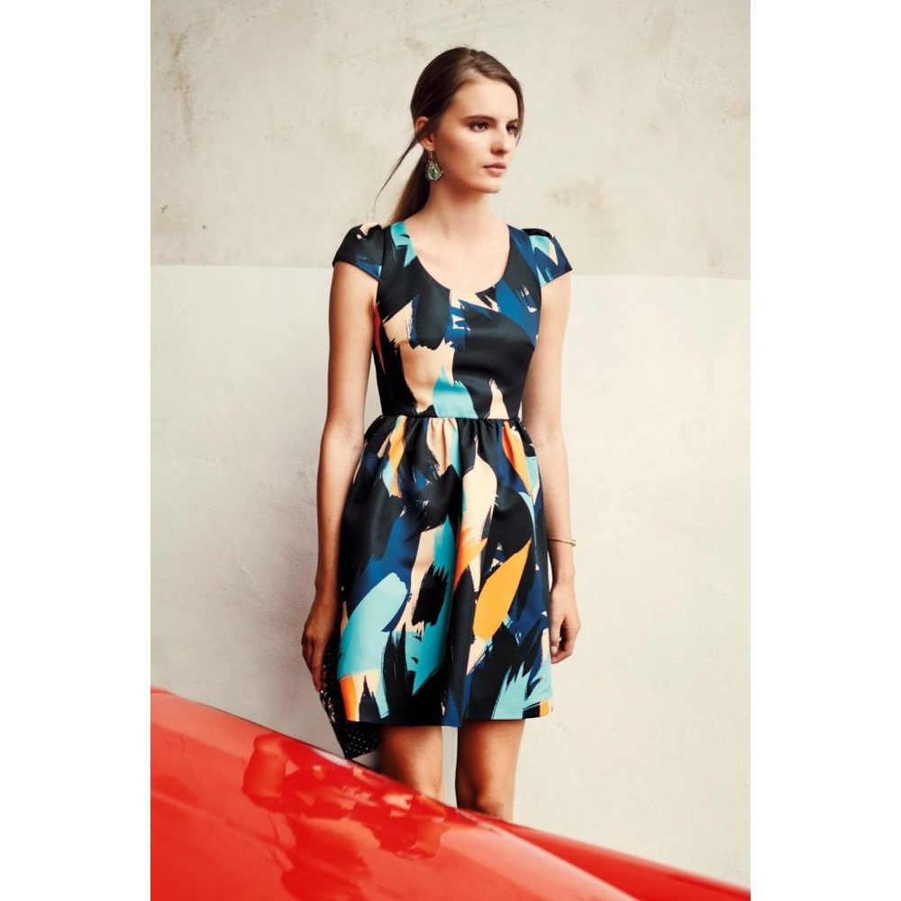 Moulinette Soeurs for Anthropologie Pinon puff dress 2 small S XS